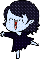 cute cartoon happy vampire girl png