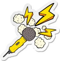 sticker of a cartoon microphone png