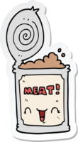 sticker of a cartoon canned meat png