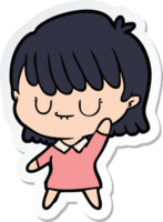 sticker of a cartoon woman png