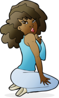 cartoon woman posing png