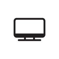 screen flat led monitor icon vector design templates