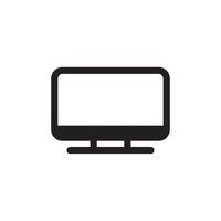 screen flat led monitor icon vector design templates