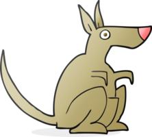 hand drawn cartoon kangaroo png