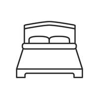 double bed  icon vector design template