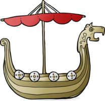 barco vikingo de dibujos animados png