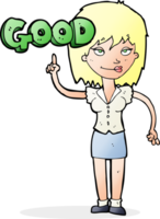 cartoon woman doing good png