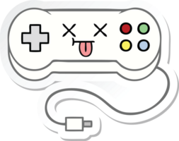 sticker of a cute cartoon game controller png