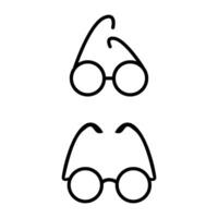 plantilla de diseño de vector de icono de gafas
