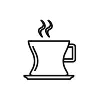 cup glass muc of coffie hot drink icon vector design template