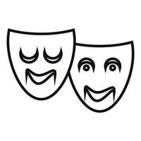 theater mask icon vector design templates