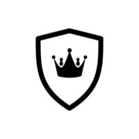 gold shield and king  icon vector design template