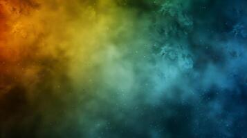 AI generated abstract grainy gradient background in yellow, green and blue colors photo