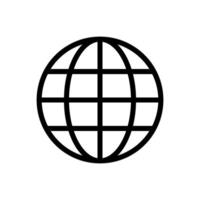 globe internet website icon vector template