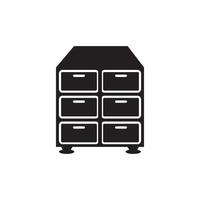 furniture Cupboard wardrobe icon vector design template