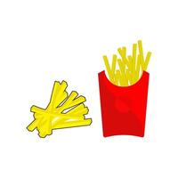 francés papas fritas icono diseño vector plantillas