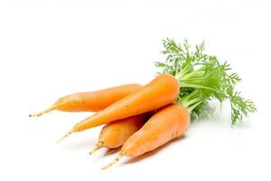 AI generated bunch of carrots on a white or isolated background photo