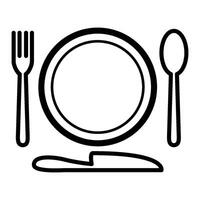 spoon and fork icon vector design template