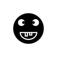 emoji estúpido de sonrisa icono vector diseño modelo