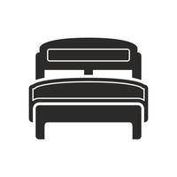 double bed  icon vector design template