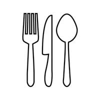 spoon and fork icon vector design template