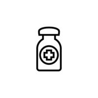 botella de píldora y cápsula médico icono vector diseño modelo