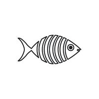 fish icon vector design template