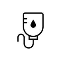 Medical infuse blood bag icon vector design template