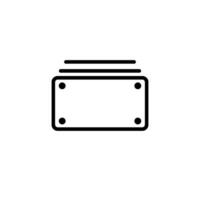number plate icon vector design template simple
