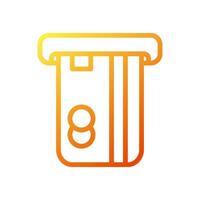 Card icon gradient yellow orange business symbol illustration. vector