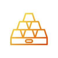 Gold icon gradient yellow orange business symbol illustration. vector