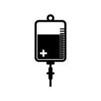 Medical infuse blood bag icon vector design template