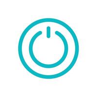 electricity power and button icon vector design template