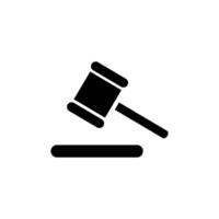 Judge gavel icon vector design template