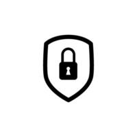 shield and lock Icon Vector Design Template