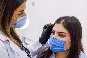 pretty young woman in beauty salon photo