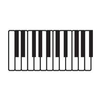 piano keyboard icon vector design template