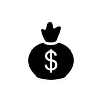 dollar money bag icon vector design template