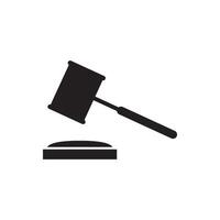 Judge gavel icon vector design template