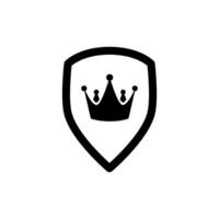 gold shield and king  icon vector design template