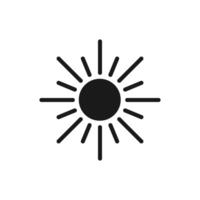 sun icon vector design template