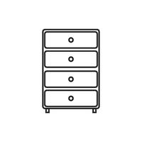 furniture Cupboard wardrobe icon vector design template