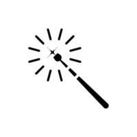 magician stick wizard  icon vector design template