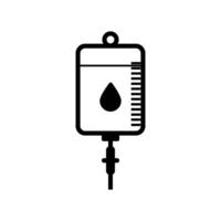 Medical infuse blood bag icon vector design template