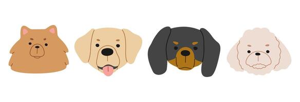 Dog Heads 1 vector illustration.