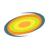 galaxy planet and satellite icon vector design template