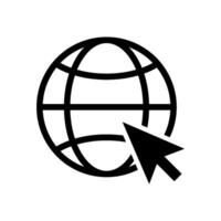 globe internet website icon vector template
