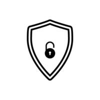 shield and lock Icon Vector Design Template