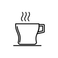 cup glass muc of coffie hot drink icon vector design template