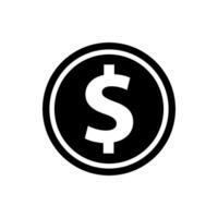 coin dollar  icon vector design templates